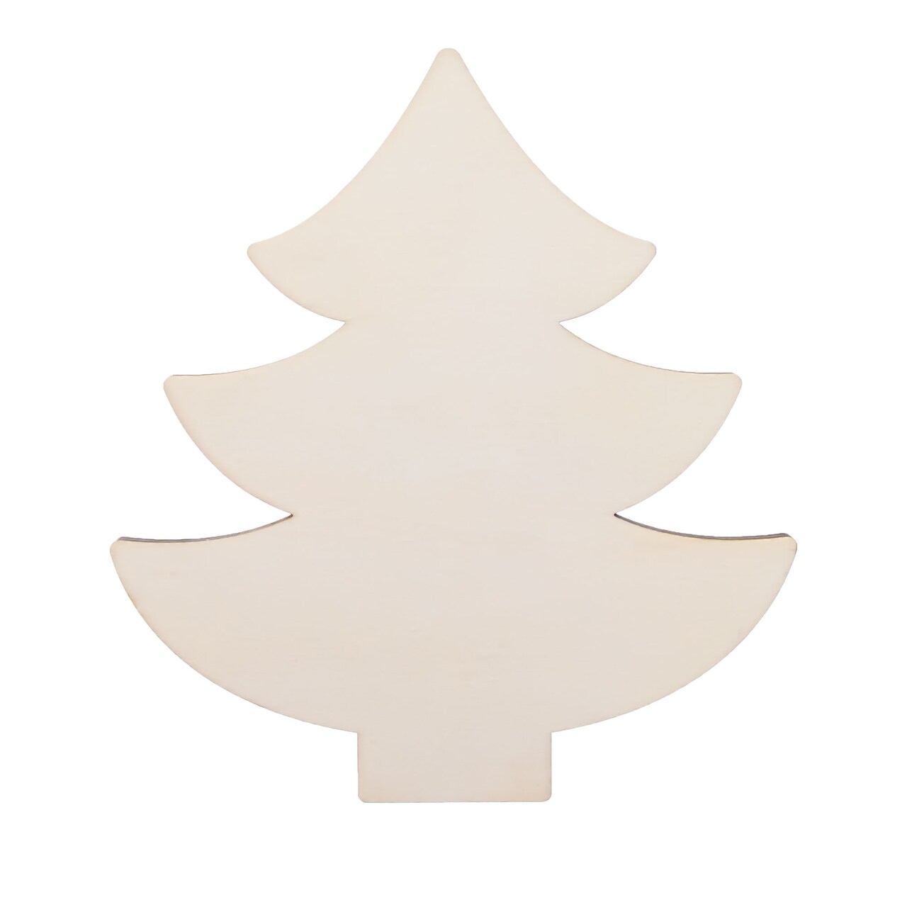 Unfinished Wooden Christmas Tree Shape Cutout DIY Craft 4.6 Inches